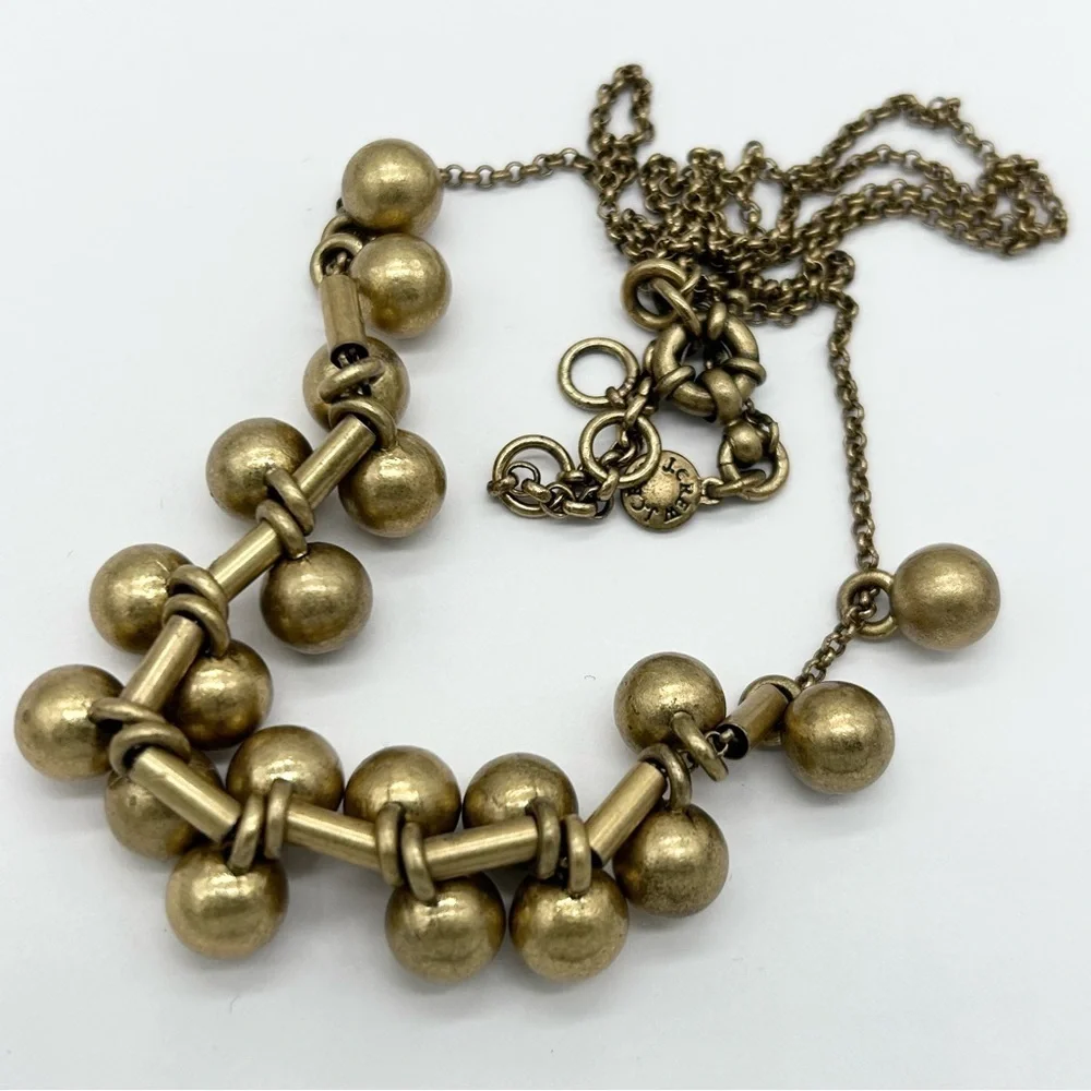 J. Crew Gold Bead Necklace